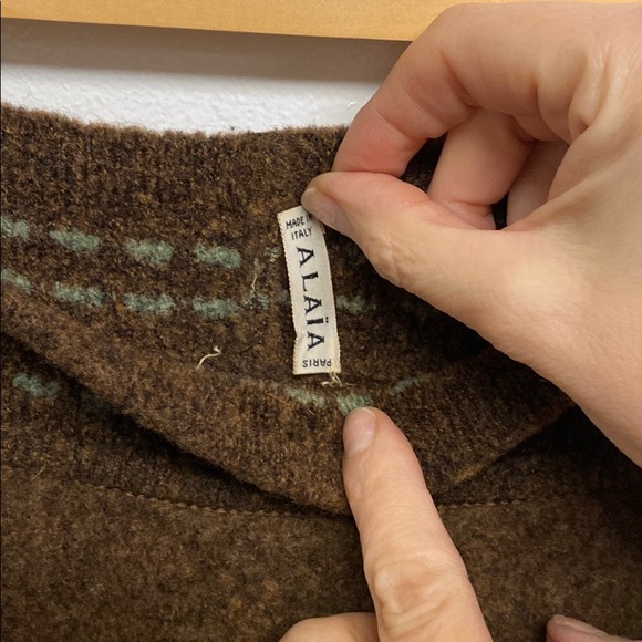 Alaina brown wool skirt - Picture 2 of 3